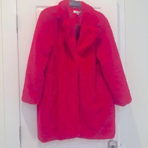 Beautiful Hot Pink Faux Fur! Size L NWT